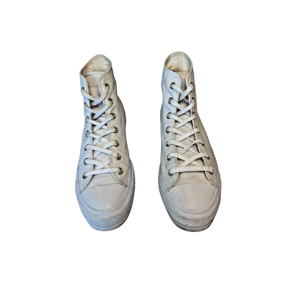 Converse Chuck Taylor All Star Platform High White/Gold  Canvas sneakers WMN's 9